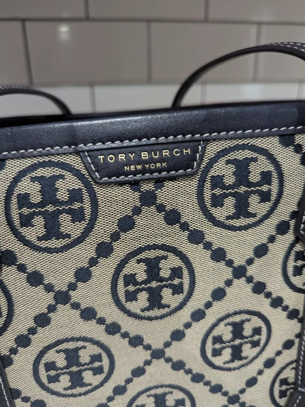 Tory Burch Perry T Monogram Tote Bag